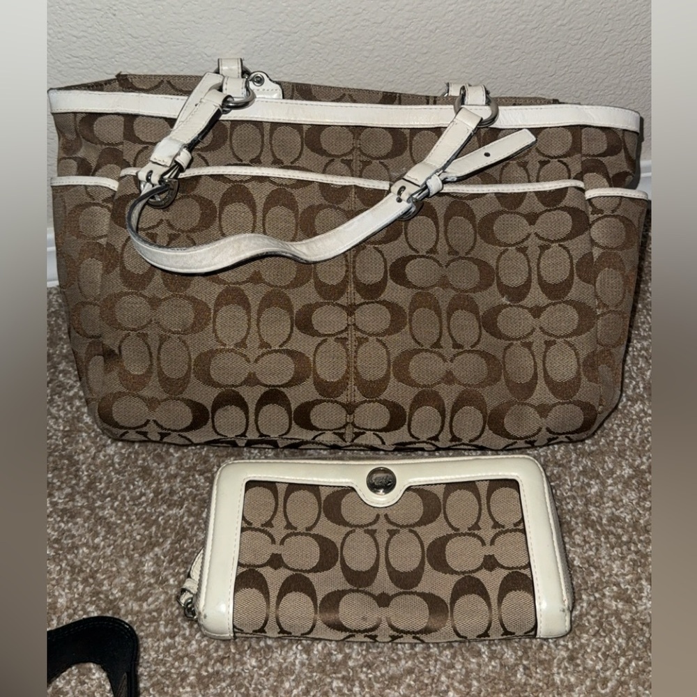 Y2K Coach Carryall in Signature Canvas Brown